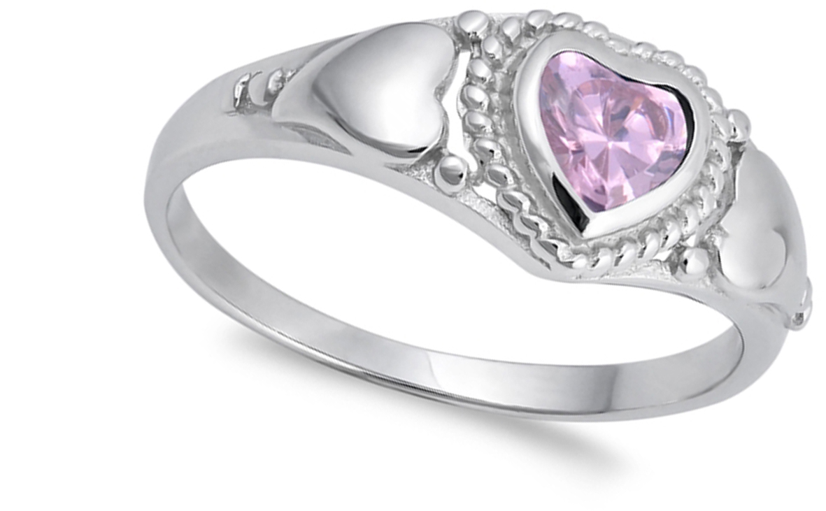 Heart Promise Ring New .925 Sterling Silver Band - Picture 11 of 11