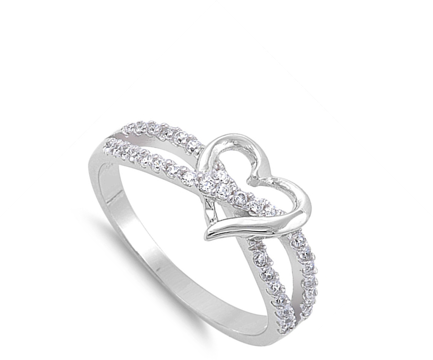 Infinity Knot Heart Promise Ring New .925 Sterling Silver Love Band - Picture 9 of 10