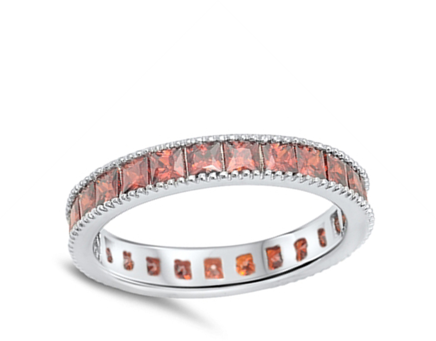 Anillo Eternity Nuevo Banda Apilable de Plata Esterlina .925 - Imagen 9 de 11