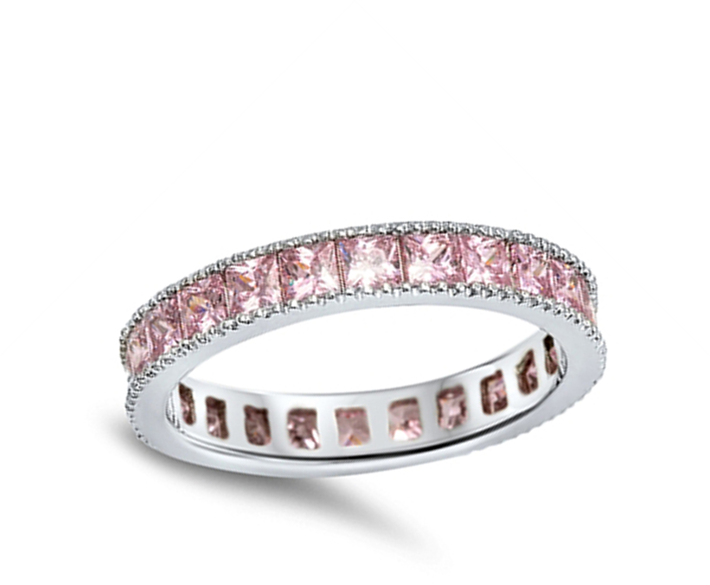 Anillo Eternity Nuevo Banda Apilable de Plata Esterlina .925 - Imagen 11 de 11