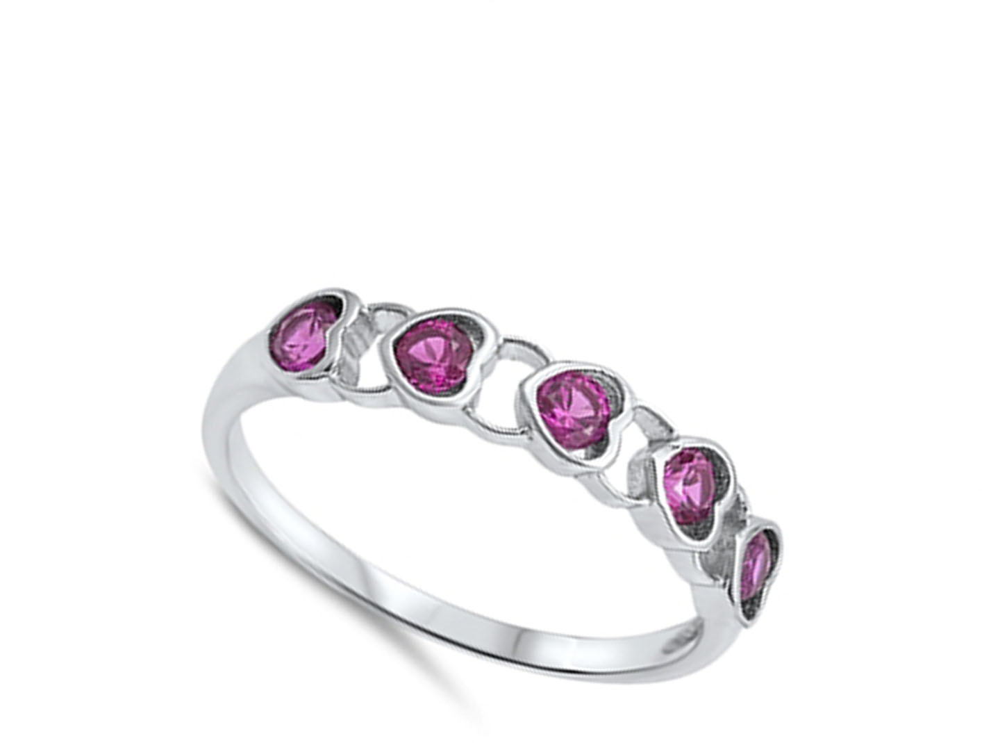 Heart Promise Ring Neu 0,925 Sterlingsilber Liebesband - Bild 7 von 7