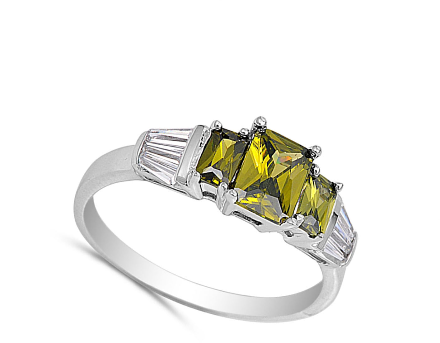 Nuevo anillo rectangular de plata esterlina .925 banda de compromiso de boda - Imagen 7 de 7