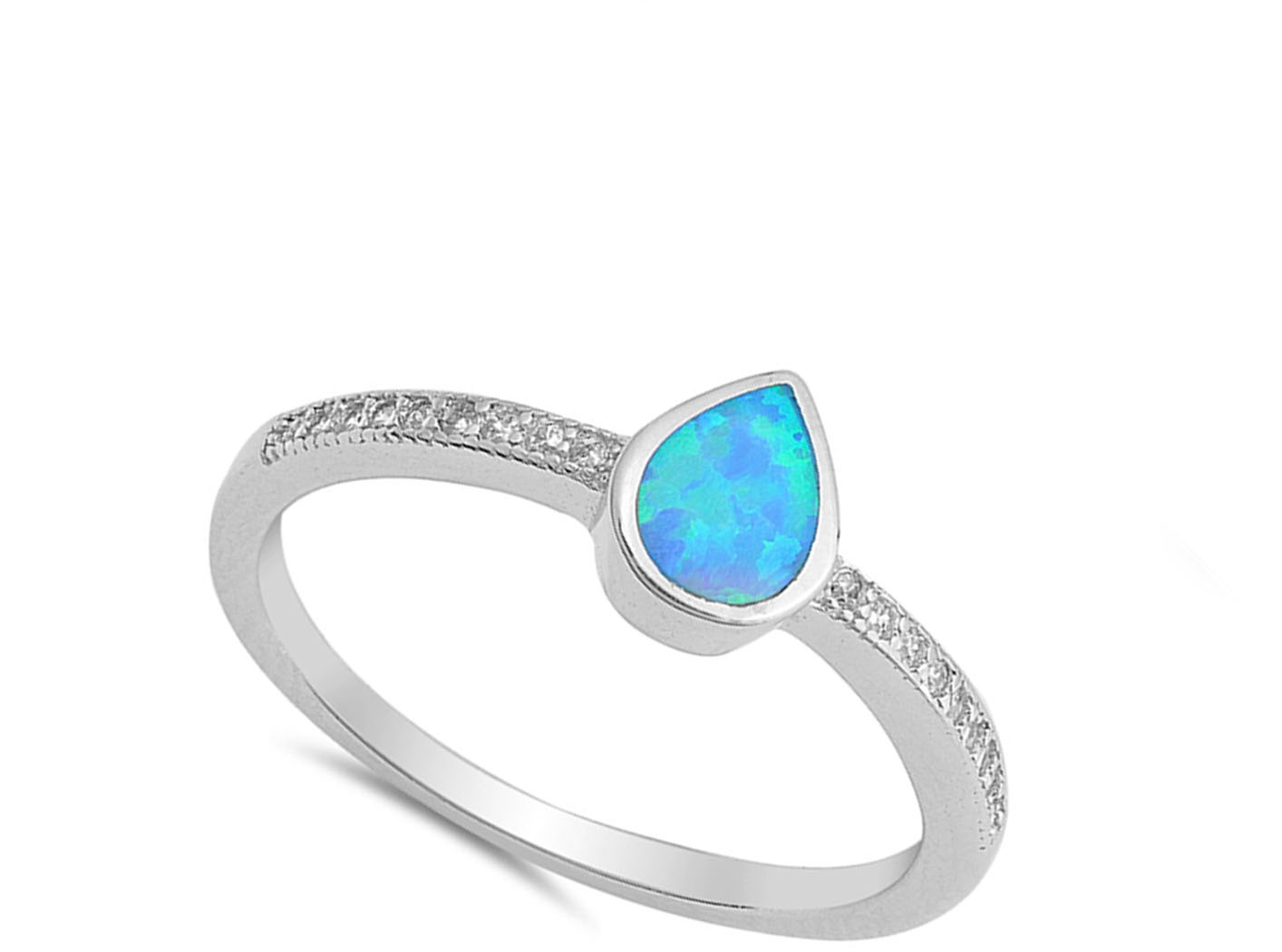 Träne Ring Neu .925 Sterling Silber Band - Bild 5 von 7