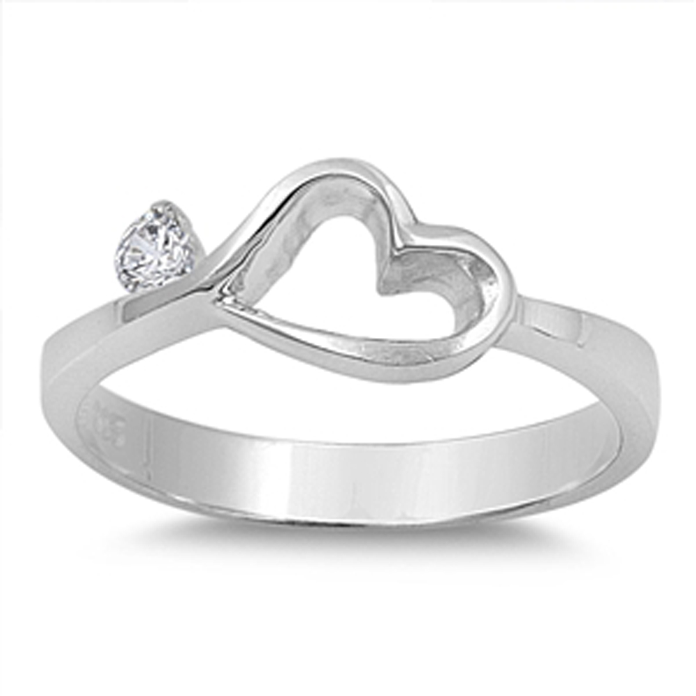 ★TATIANA★ (Silver 925) Heart Line Open Ring CR1824 MUSINSA | TATIANA (Silver 925) Heart Line Open Ring CR1824