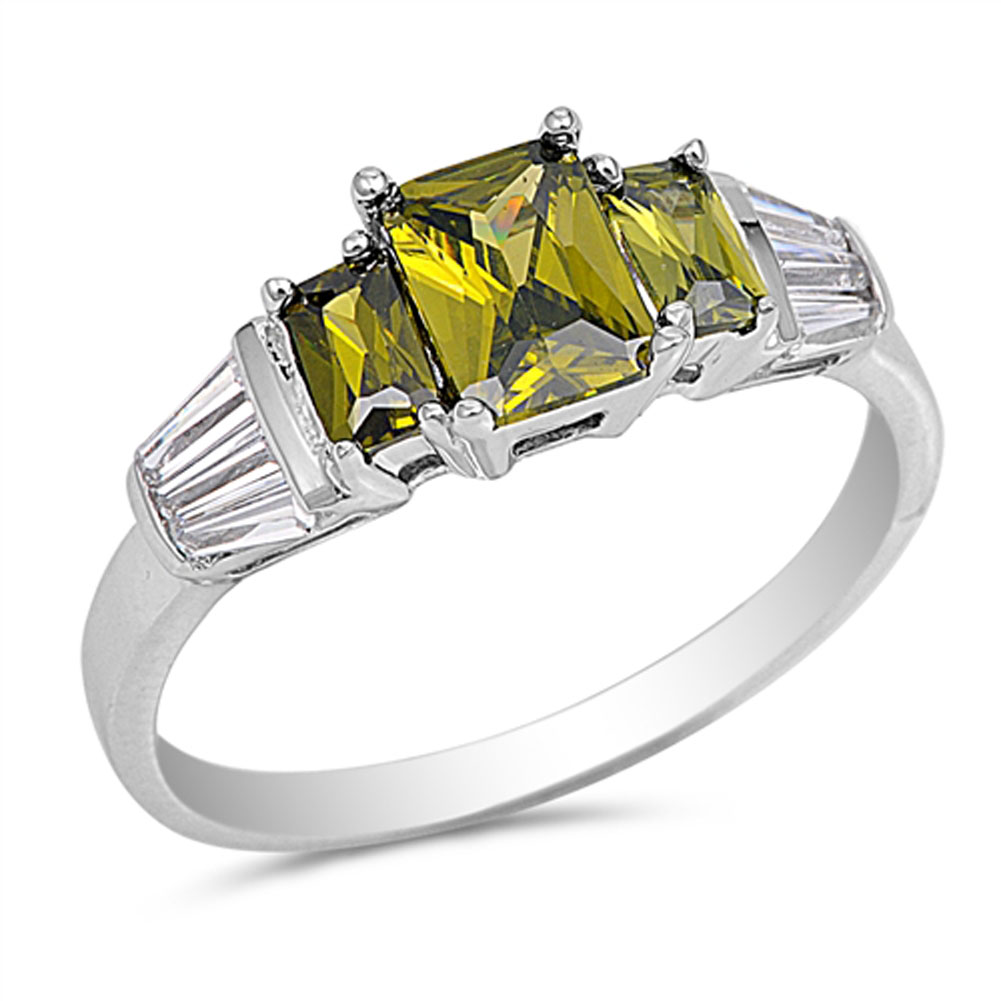 Nuevo anillo rectangular de plata esterlina .925 banda de compromiso de boda - Imagen 6 de 7