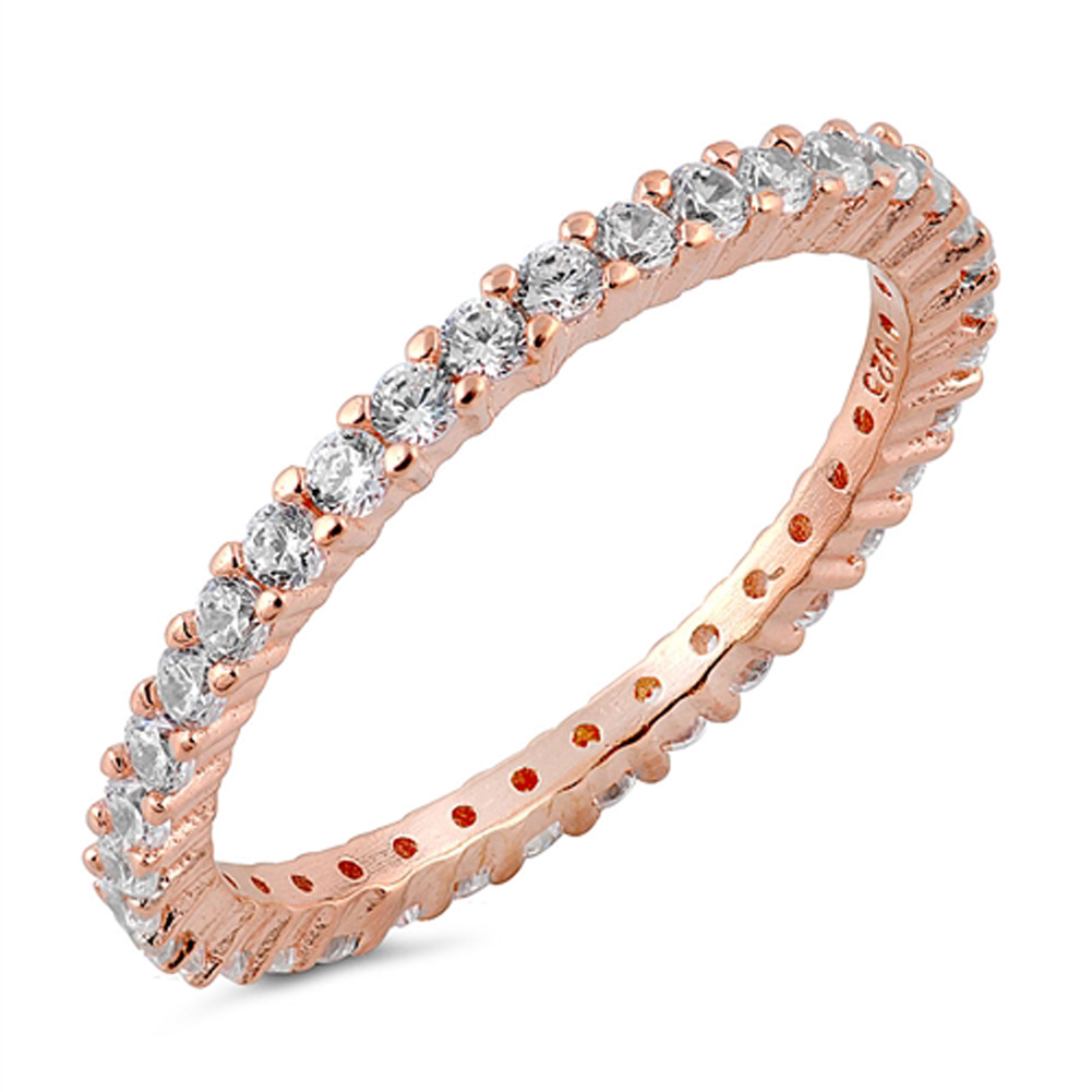 Clear CZ Modern Stackable Ring New .925 Sterling Silver Thumb Band Sizes 4-10