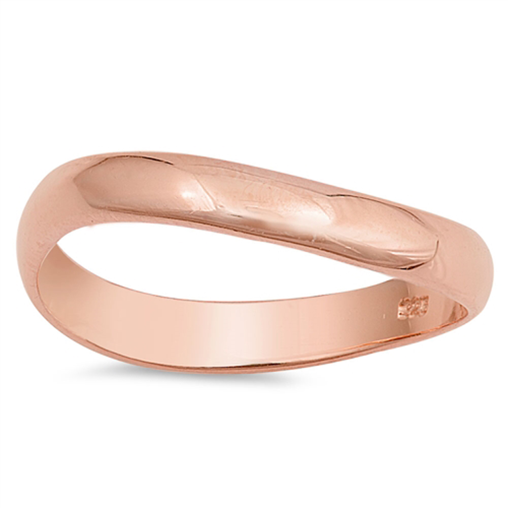 Sterling Silver Rose Gold-Tone Thumb Ring Band Custom Design New .925 Sizes 5-12