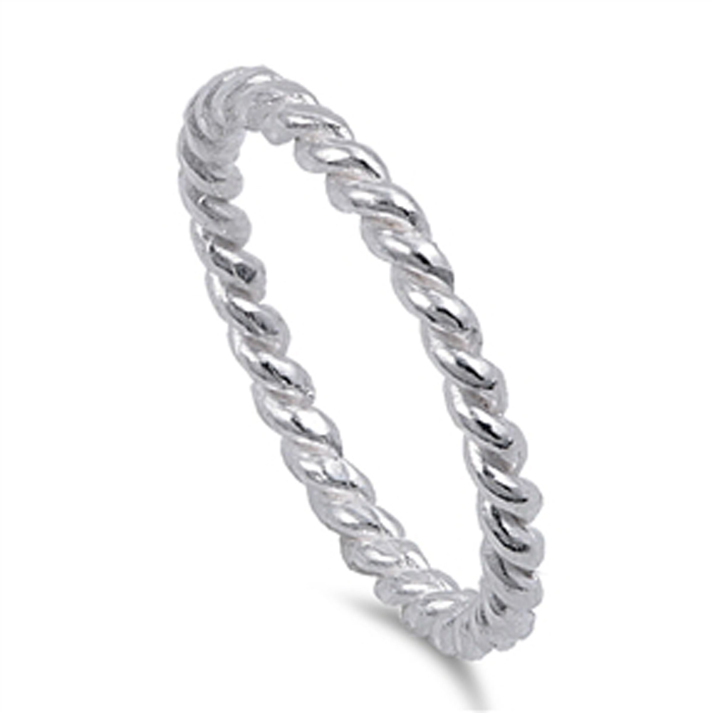 Seil Design Bandring Neu .925 Sterling Silber Band - Bild 7 von 7