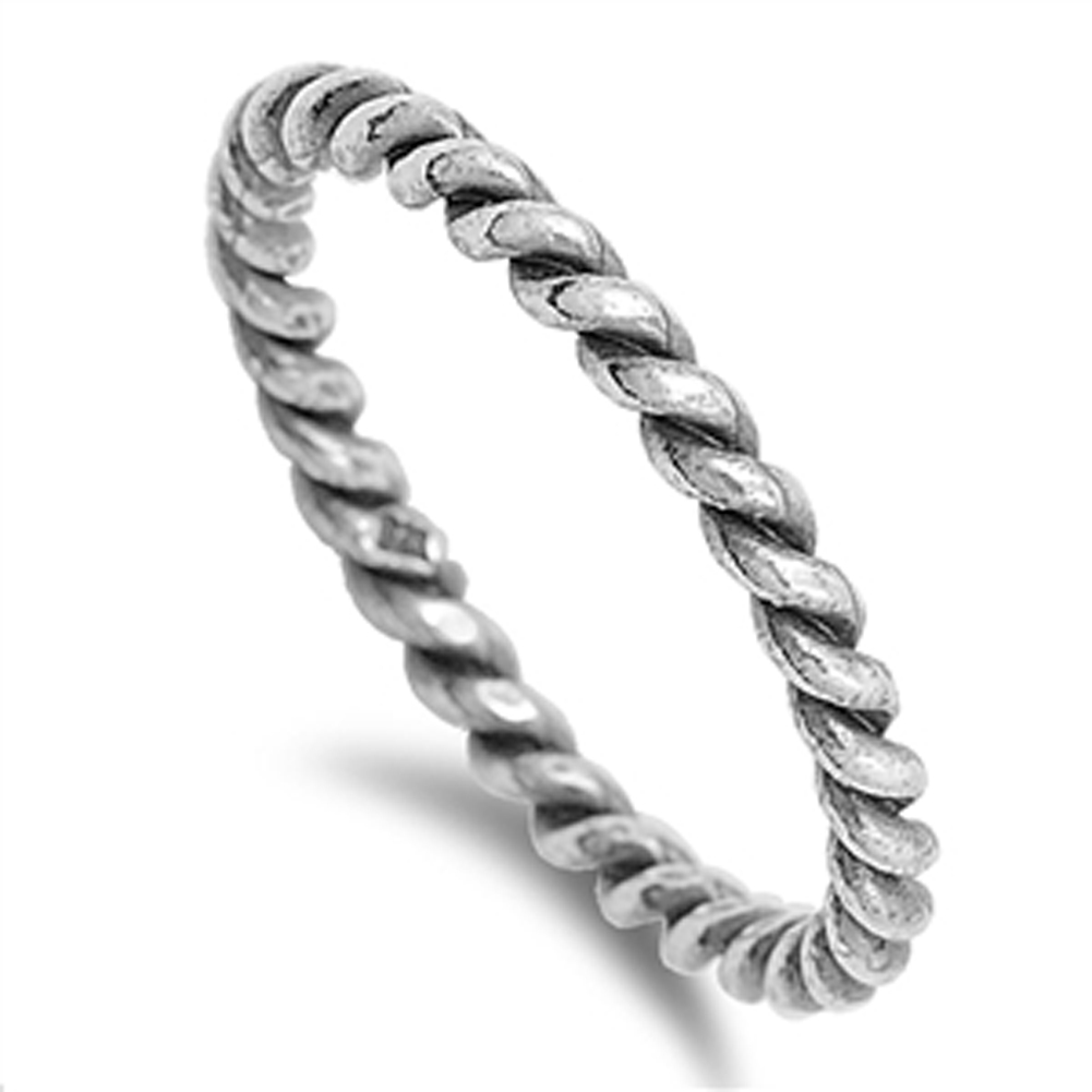 Seil Design Bandring Neu .925 Sterling Silber Band - Bild 5 von 7