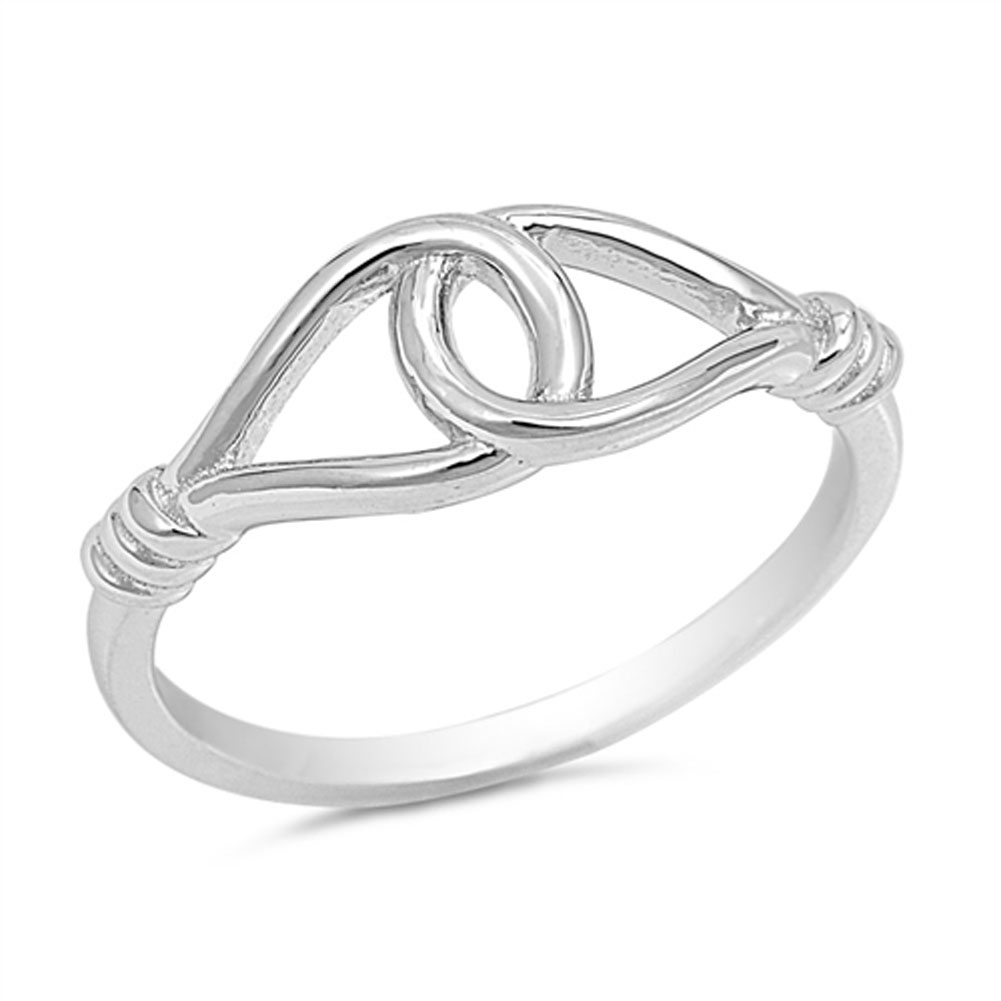 Knot Rope Noose Fashion Ring New .925 Sterling Silver Band