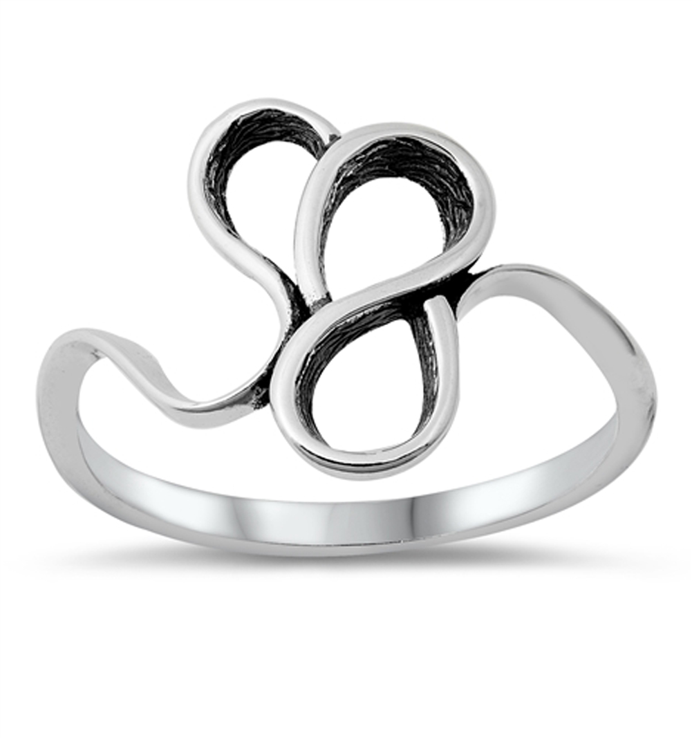 Abstract Modern Artistic Polished Ring New .925 Sterling