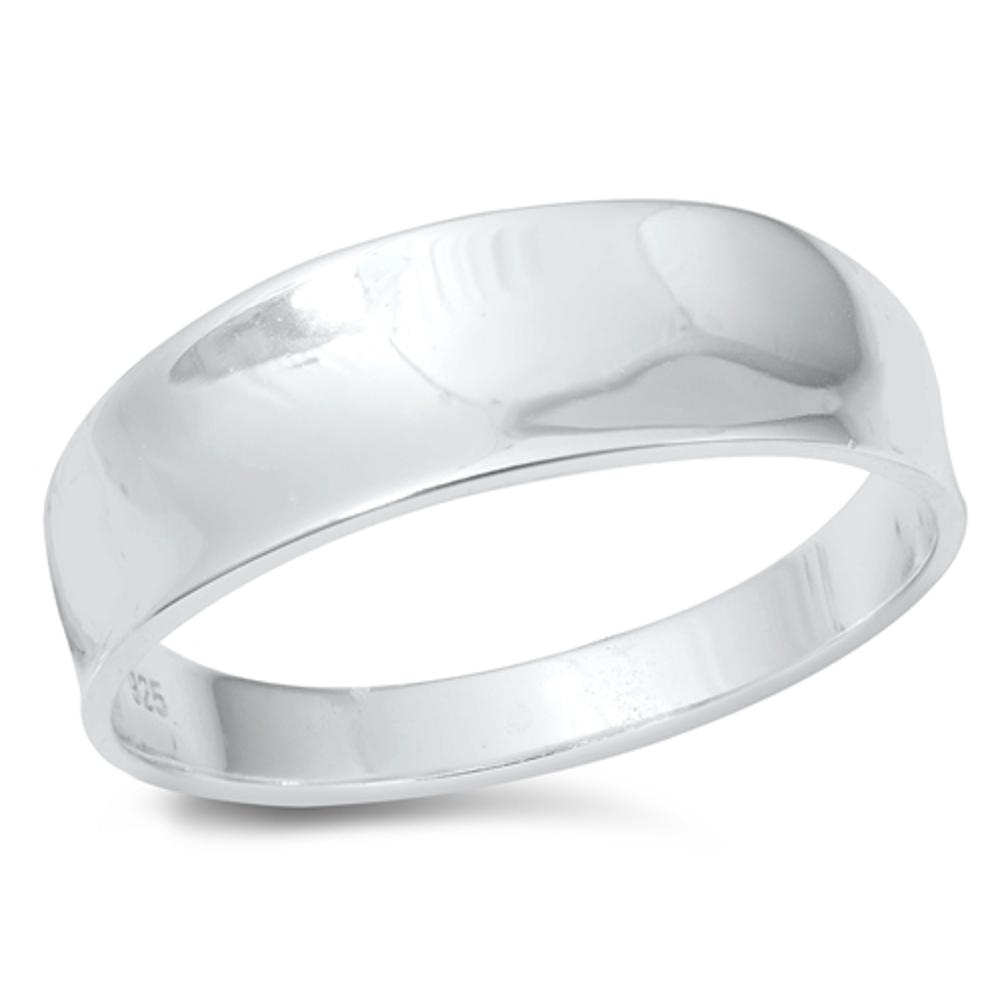 Wide Concave Fashion Chunk Ring New .925 Sterling Silver