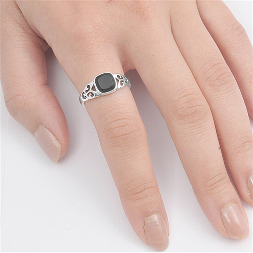 Filigraner Ring Neu .925 Sterling Silber Fleur de Lis Band - Bild 5 von 6